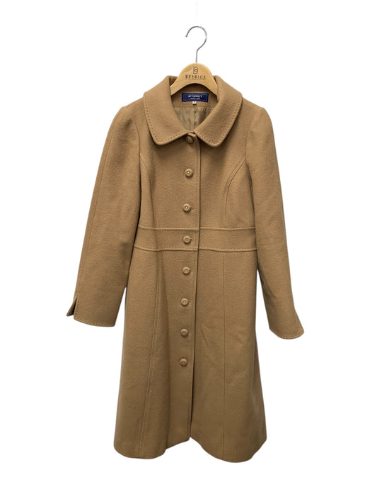 エムズグレイシー Lady Like Coat 819518 コート 38 キャメル ウール ラインストーン キュプラ ITCMTSB0GAZ4