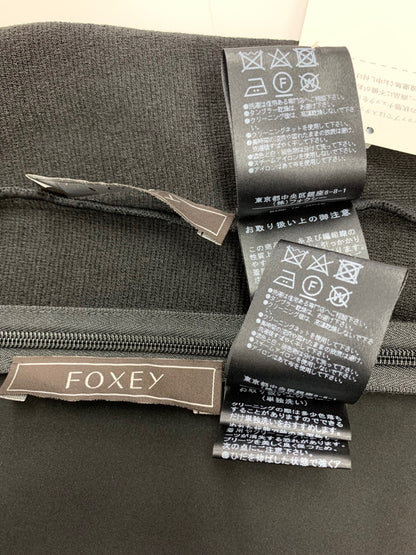 フォクシーブティック 37693 アンサンブル 38 ブラック 麻 プリーツ IT8MF7B8OXDG