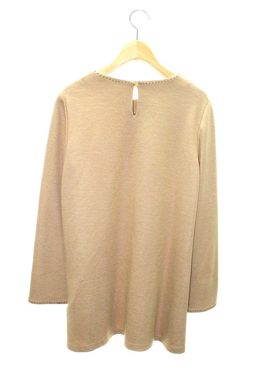 エムズグレイシー 915701 チュニック 40 ブラウン ウール混 ステッチ