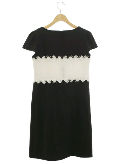 エムズグレイシー 421314 ワンピース 40 ブラック フラワーモチーフ ITHSBASXF59W