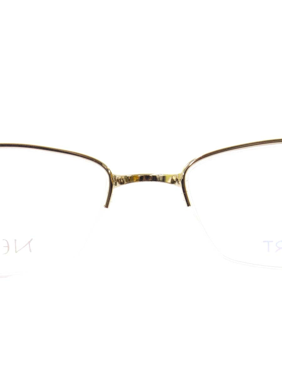 ネオジン NJ2314S メガネ ゴールド/ブラウン メタルフレーム ハーフリム スクエアシェイプ ノーズパッドレス ITSKW9QX72DW