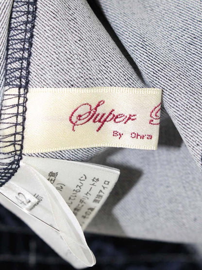 スーパービューティー スカート 42 ネイビー デニム フェイクパール ITG6VESLH4EJ 【SALE】