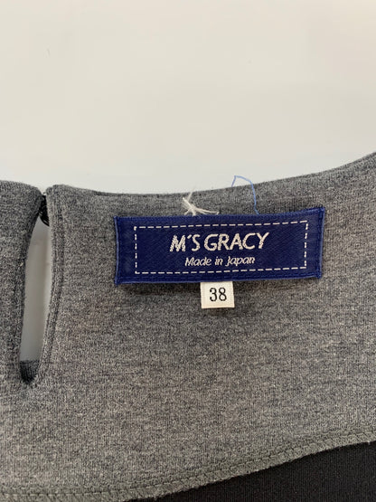 エムズグレイシー 015702 カットソー 38 グレー フラワーモチーフ ITNIJM4H914A