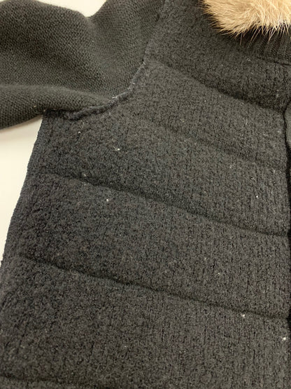 ルネ 6032077 ジップカーディガン 36 ブラック カシミヤ フォックスファー ITUUXWG9MW0Y