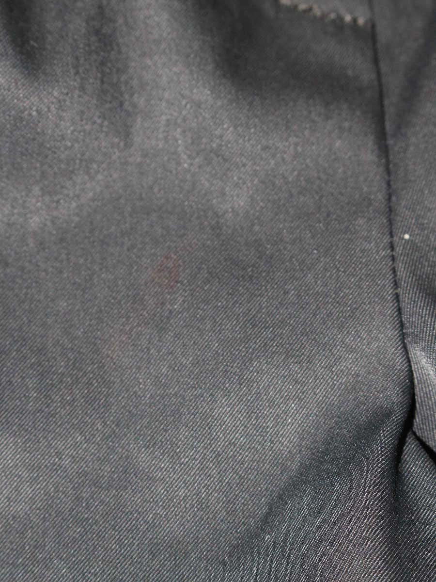 エムズグレイシー 916305 パンツ 38 ネイビー ハイウエスト ワイド 裾ロゴ 裾フリル IT2FI196SMM0