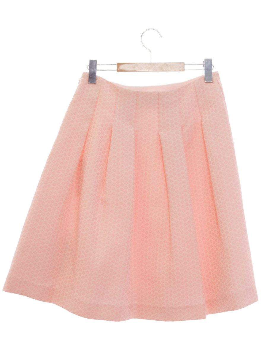 エムズグレイシー 817133 スカート 40 ピンク 小花柄 エンボス ITJ07VZ3UAAA