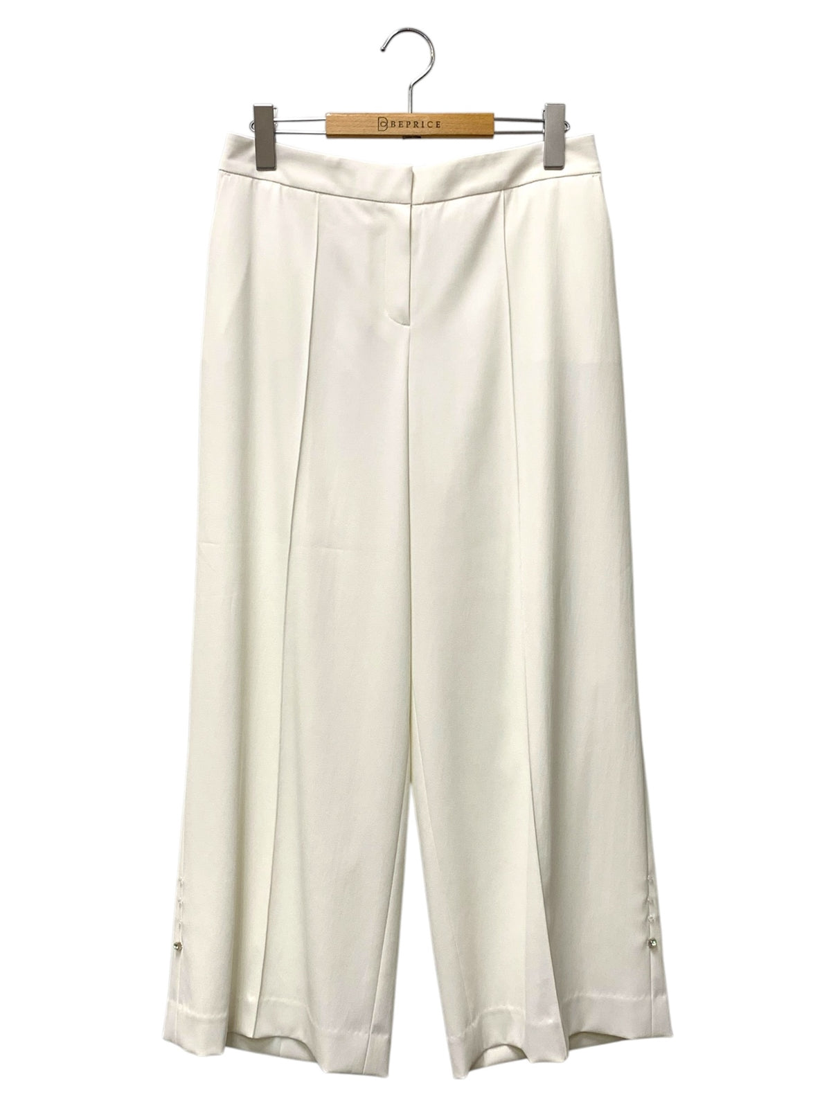 トゥービーシック ワルツラインストーン ワイドパンツ W5R06-710-02 42 ホワイト 25SS IT6KF1FF624G