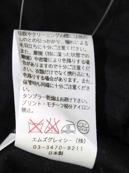 エムズグレイシー 525515 Tシャツ カットソー 38 ブラック フラワーモチーフ ビジュー IT16UL6YYL4E