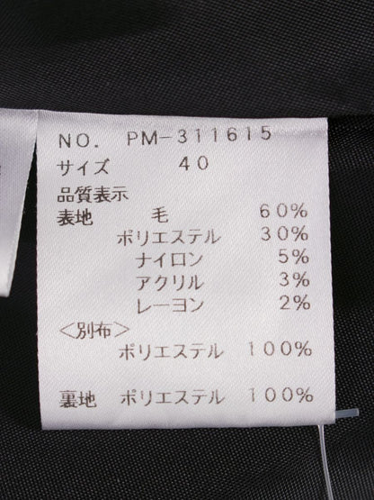 エムズグレイシー 311615 ワンピース 40 ブラック チェック ウール混 ITPYWS1C7ZJ4