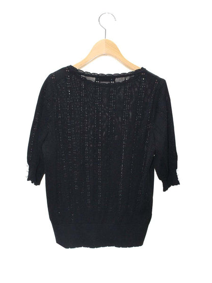 ルネ 5332017 ニット 36 ブラック パフスリーブ パール IT1841LWTS00