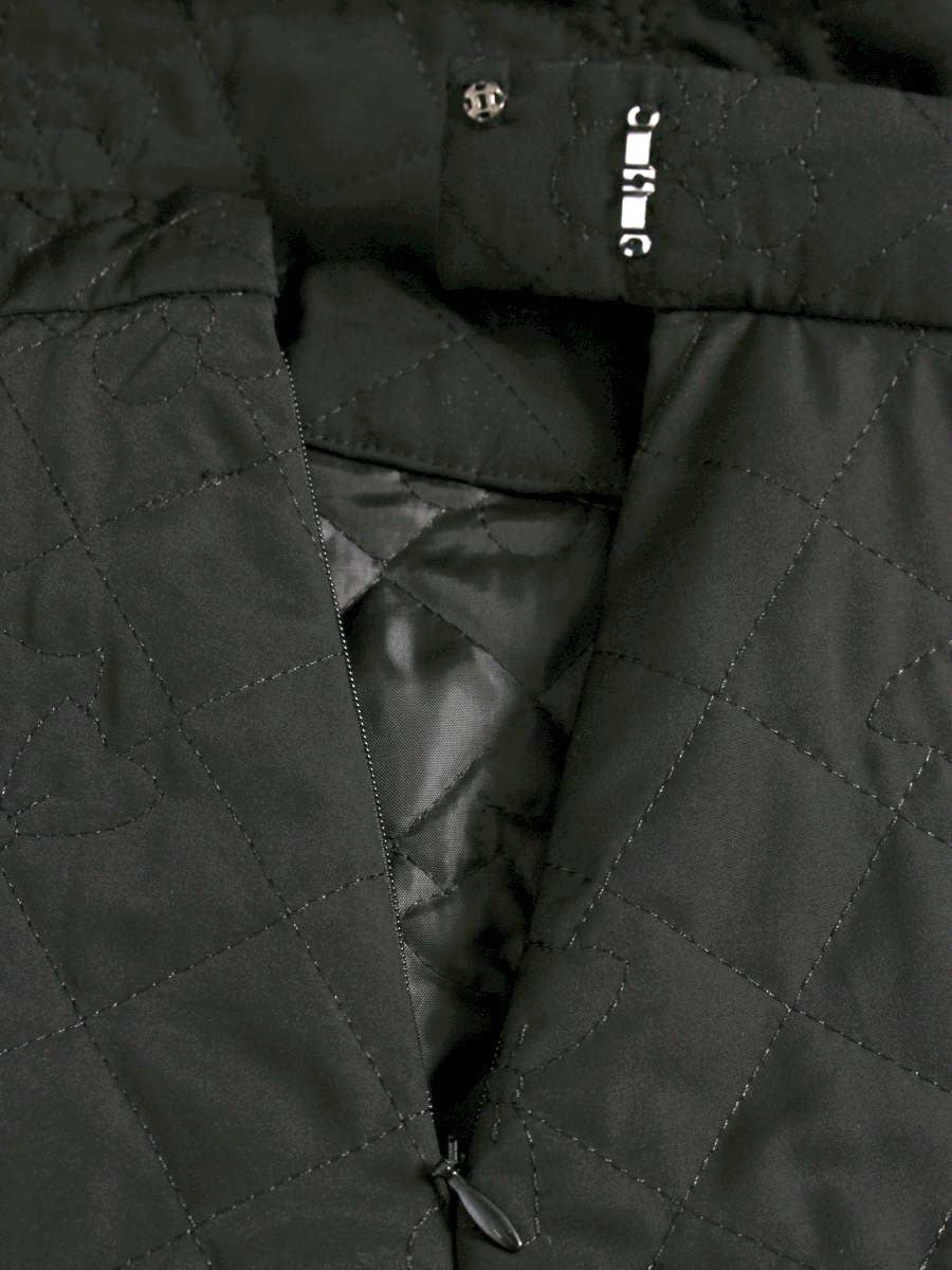 エムズグレイシー カメリアｘリボン柄キルティングフレア 417613 スカート 40 ブラック ITBCMPIOEDDC