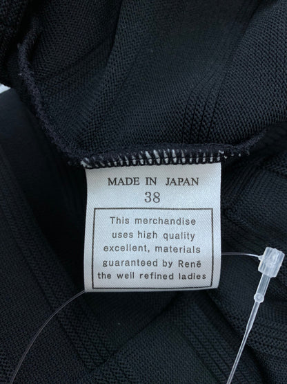 ルネ 6012520 カーディガン 38 ブラック ロゴジライン ダブルジップ ITAKDGMLA56G