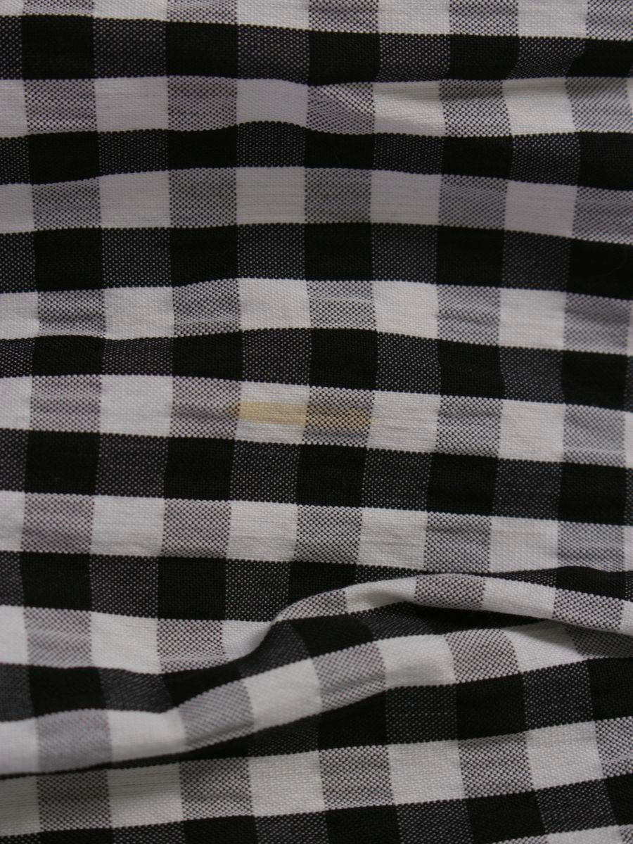 エムズグレイシー 024310 ブラウス 42 ブラック シャツ ギンガムチェック リボン IT1V5PT5H3K0