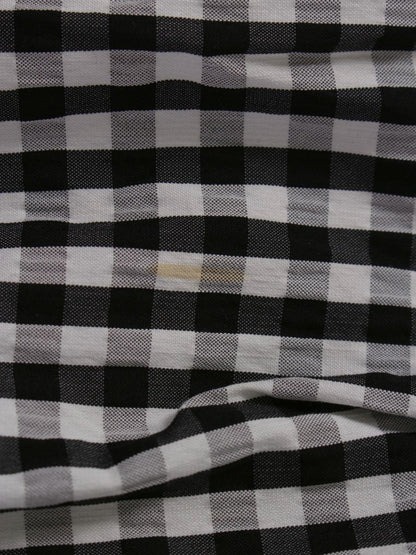 エムズグレイシー 024310 ブラウス 42 ブラック シャツ ギンガムチェック リボン IT1V5PT5H3K0