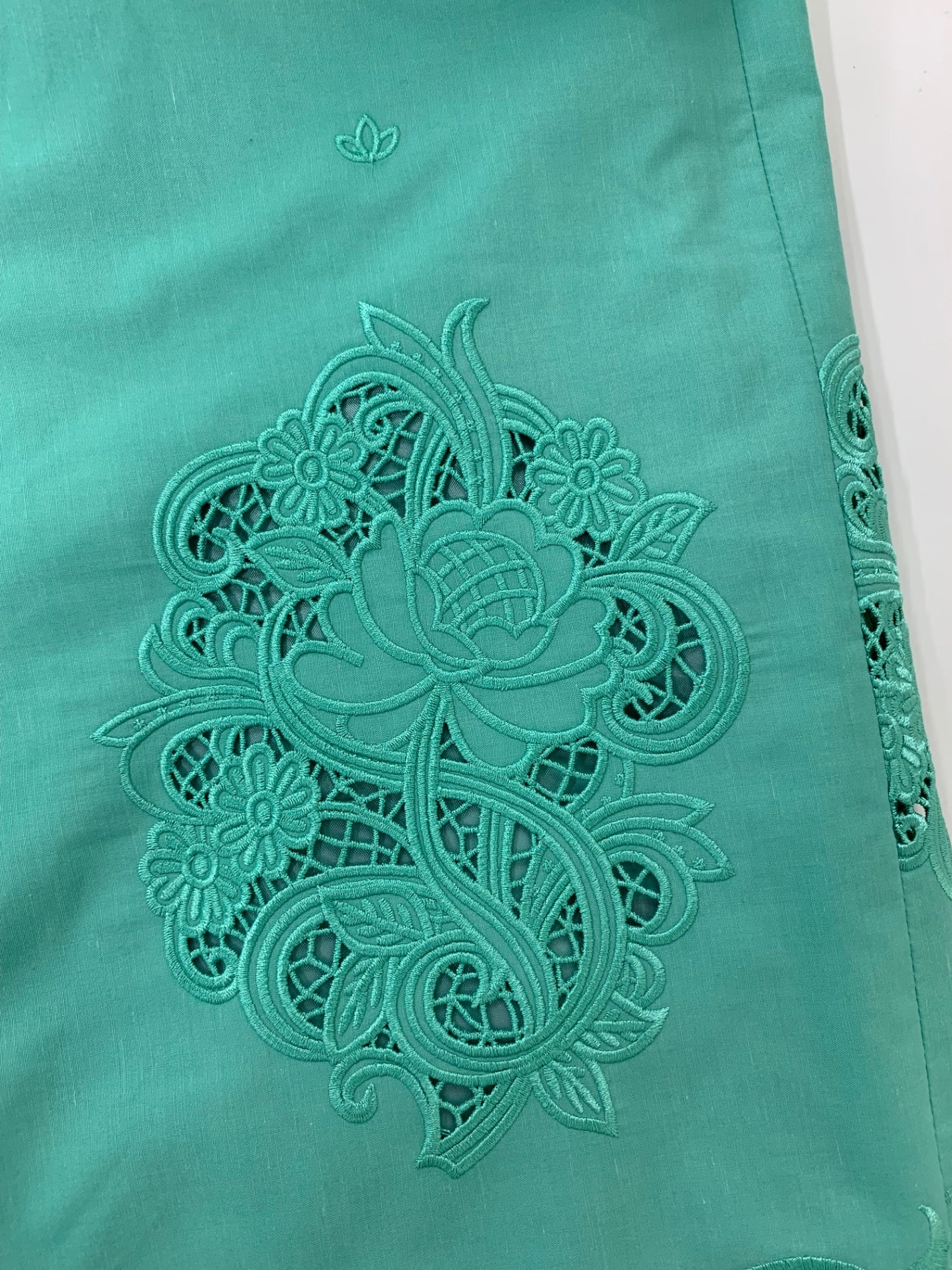 エムズグレイシー 裾刺繍タックワンピ―ス 411349 40 グリーン ITPRS7Q90XO8