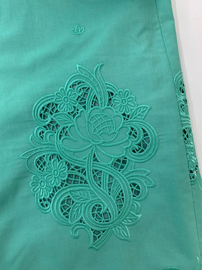 エムズグレイシー 裾刺繍タックワンピ―ス 411349 40 グリーン ITPRS7Q90XO8