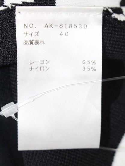 エムズグレイシー Monogram Knit 818530 ニット セーター 40 ブラック IT5TT6JP18Y4