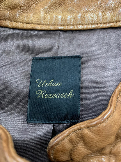 アーバンリサーチ WL08-IH05001 F ブラウン シングルライダース ラムレザー ジャケット ITUT1L590U8O