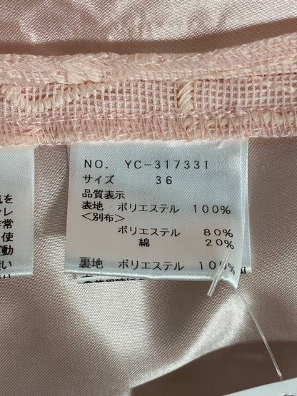 エムズグレイシー リボン刺繍タックスカート 317331 36 ピンク ITZCIIL59M6Y