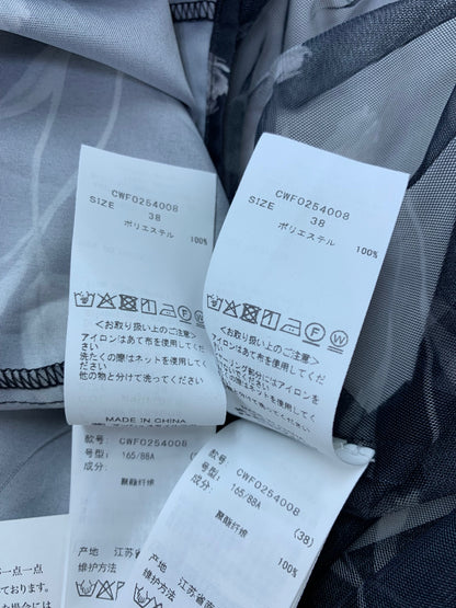 セルフォード  レイヤードフラワープリントワンピース CWF0254008 38 ブラック ITJZBUDQDHBE