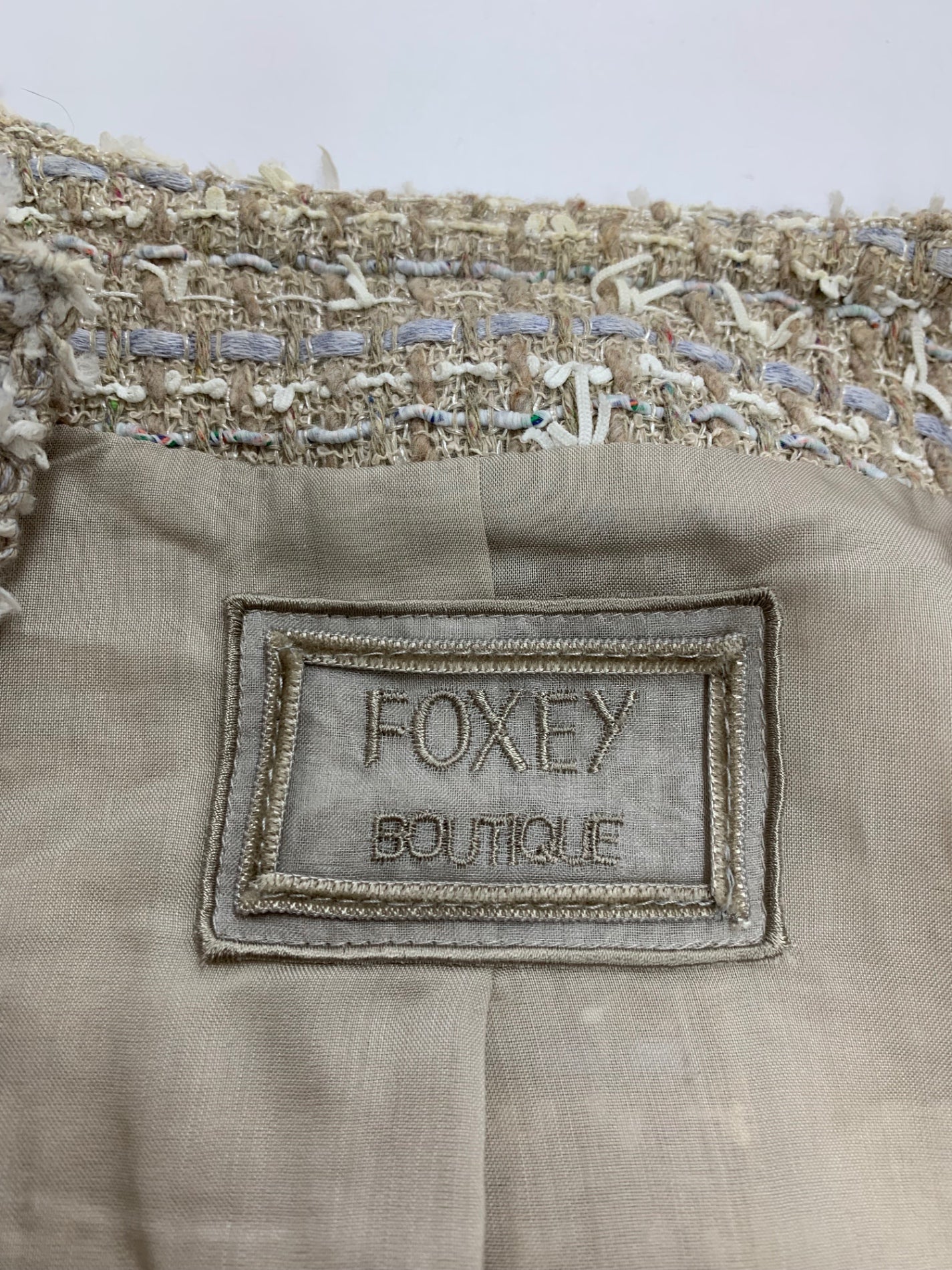 フォクシーブティック Jacket Fiore 43253 ジャケット 40 ベージュ ツイード IT4E35JP5TES