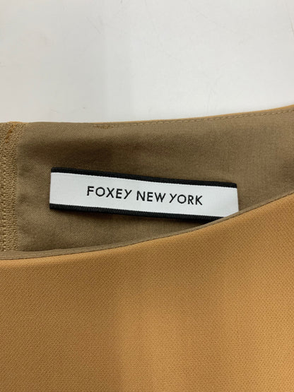 フォクシーニューヨーク Tuck＆Gather Dress 38985 ワンピース 40 ブラウン ITBKHULALBK4