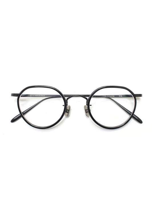 掌（タナゴコロ） POKER FACE別注モデル PTG-15 BK メガネ ブラック コンビフレーム フルリム ボストン ITZRGT45KVKH 【SALE】