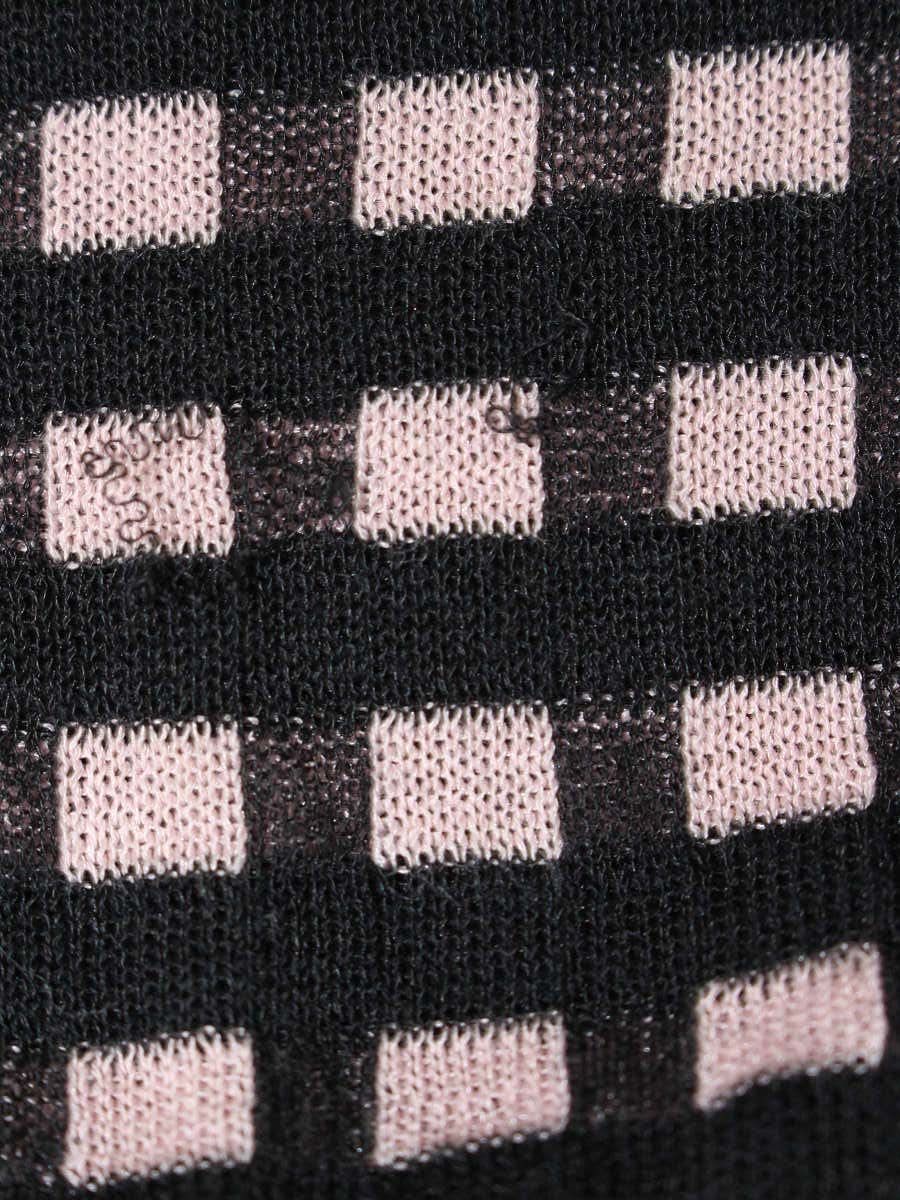 エムズグレイシー 218505 ニット セーター 42 ブラック/ピンク フリル