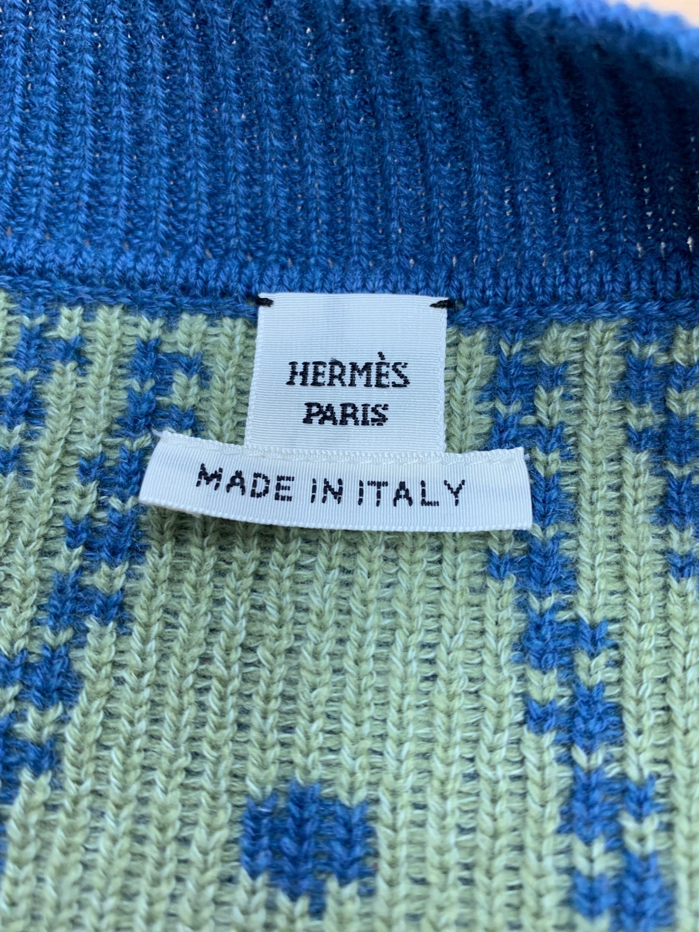 エルメス 3E2711D8  カーディガン 34 ブルー カシミヤ コットン BRIDES de GALA IT75O2RY0TMO 【SALE】