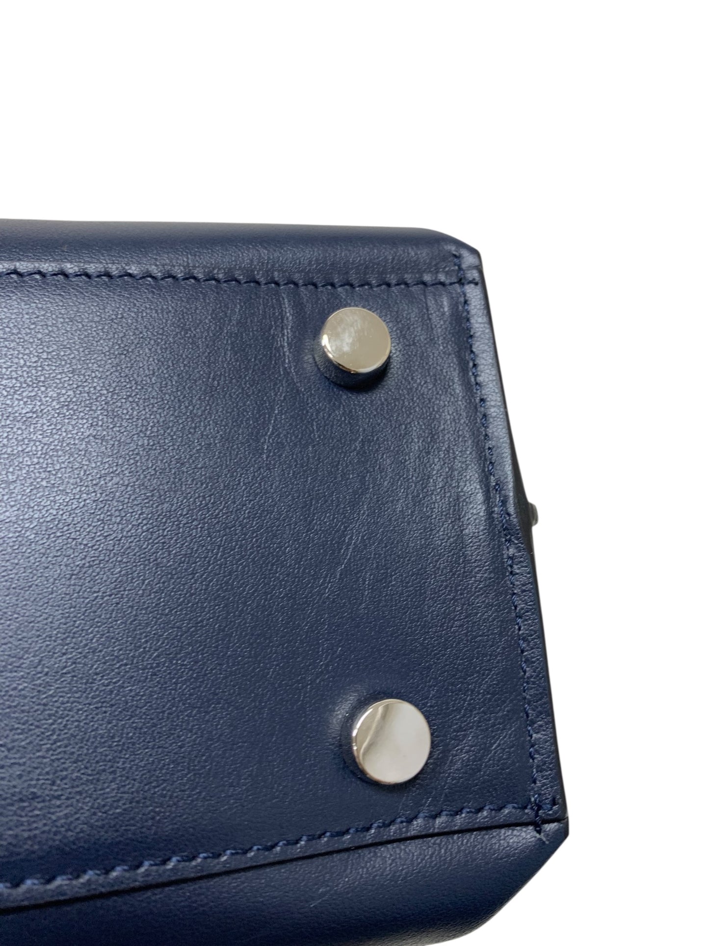 フォクシーブティック 39511 ハンドバッグ ネイビー レザー ダブルジップ ITQGNKXEZ9YU