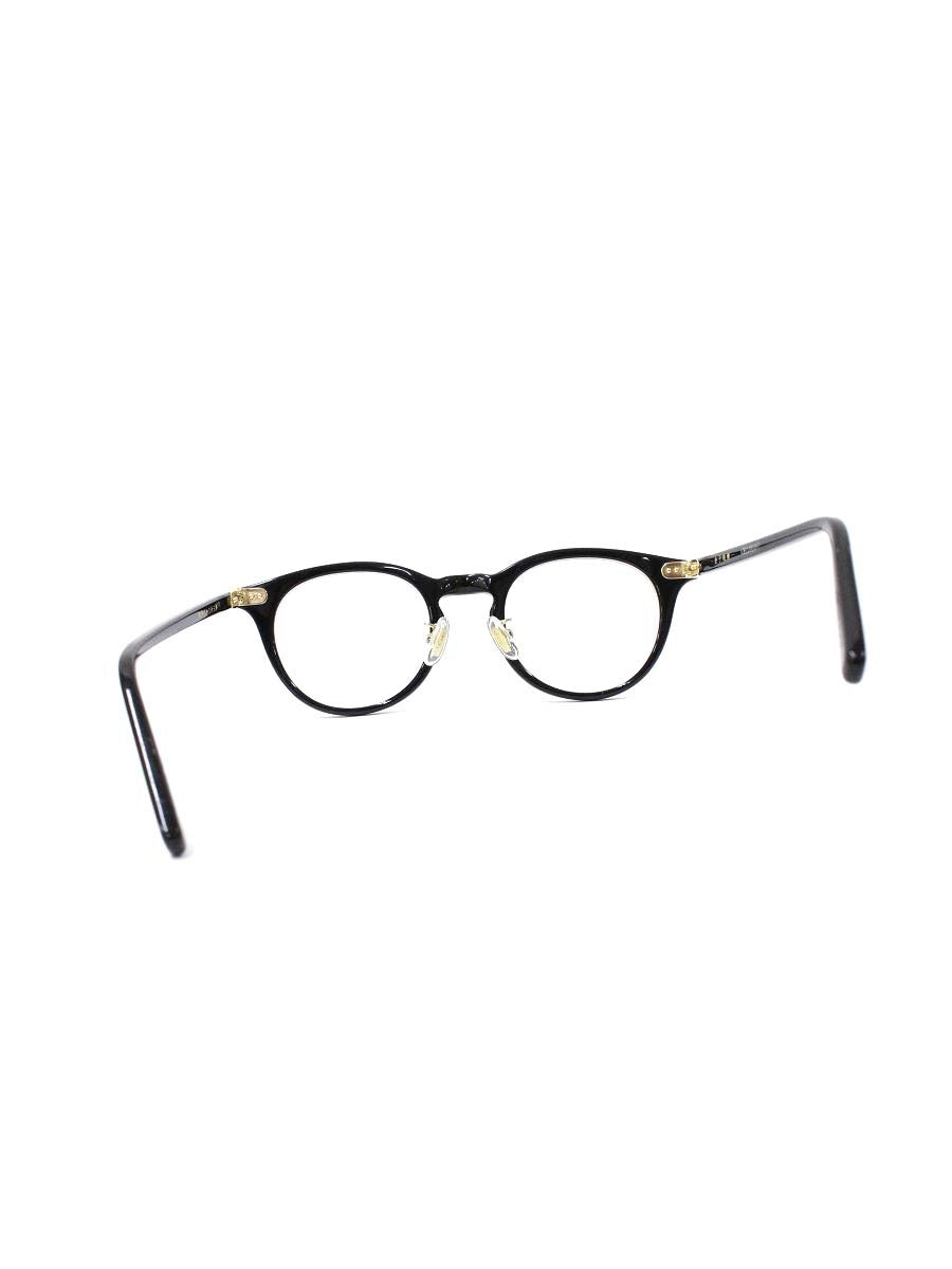 金子眼鏡 セルロイドシリーズ KC-58 BLS メガネ ブラック/ゴールド 飾り丁番 ボストンフレーム IT8MVS8TKW18