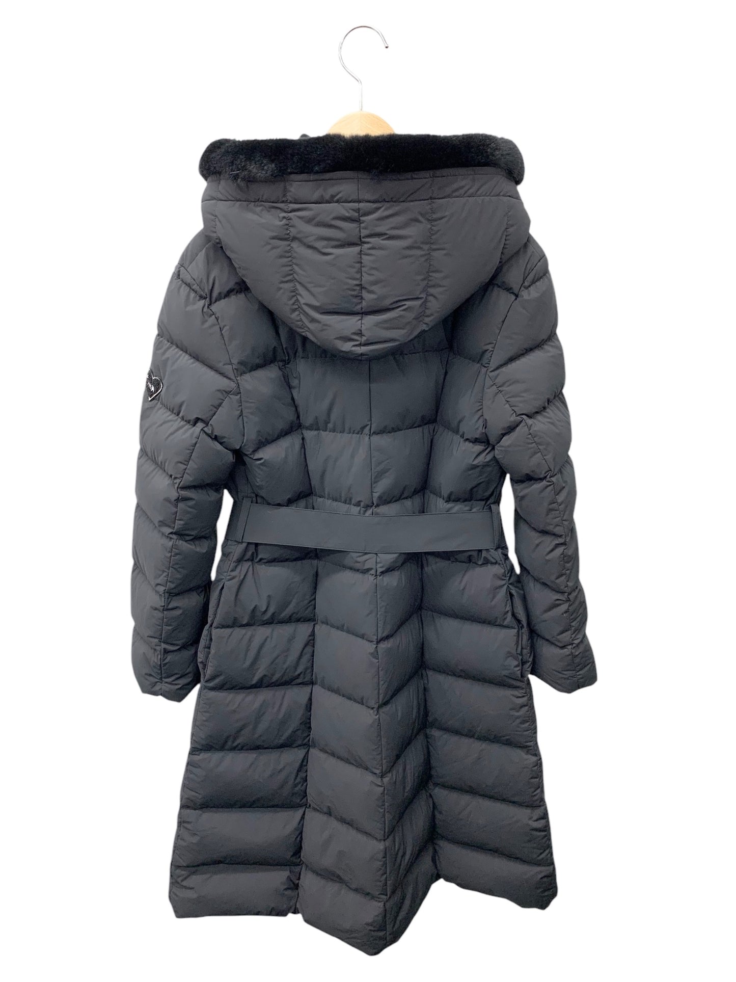 エムズグレイシー 019506 ダウンコート 38 ブラック レッキスファー付き IT5UHHEXVKQ5