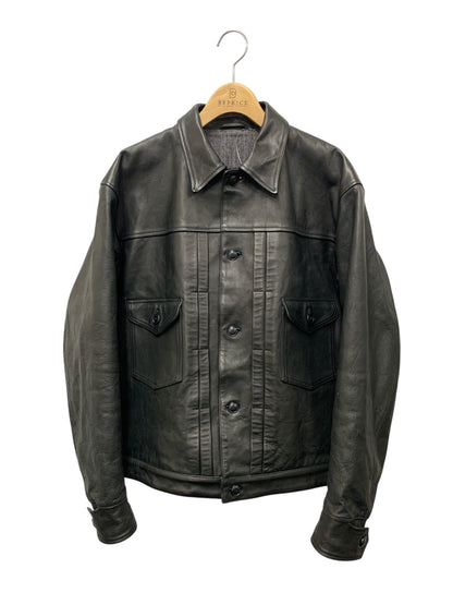 オールドジョー PATINA HORSE-HIDE JEAN JACKET 232OJ-JK19 レザージャケット 38 ブラック ホースハイド 馬革 ITF547EJL59Q