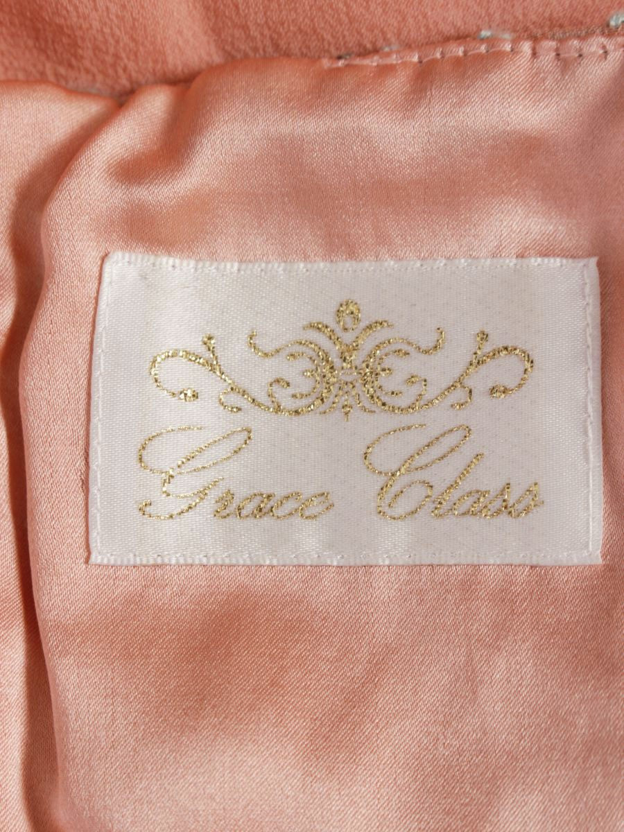 グレースクラス 06010831 キャミソールワンピース 36 ピンク 刺繍 シルク ITGV12DXQ93G 【SALE】