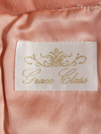 グレースクラス 06010831 キャミソールワンピース 36 ピンク 刺繍 シルク ITGV12DXQ93G 【SALE】