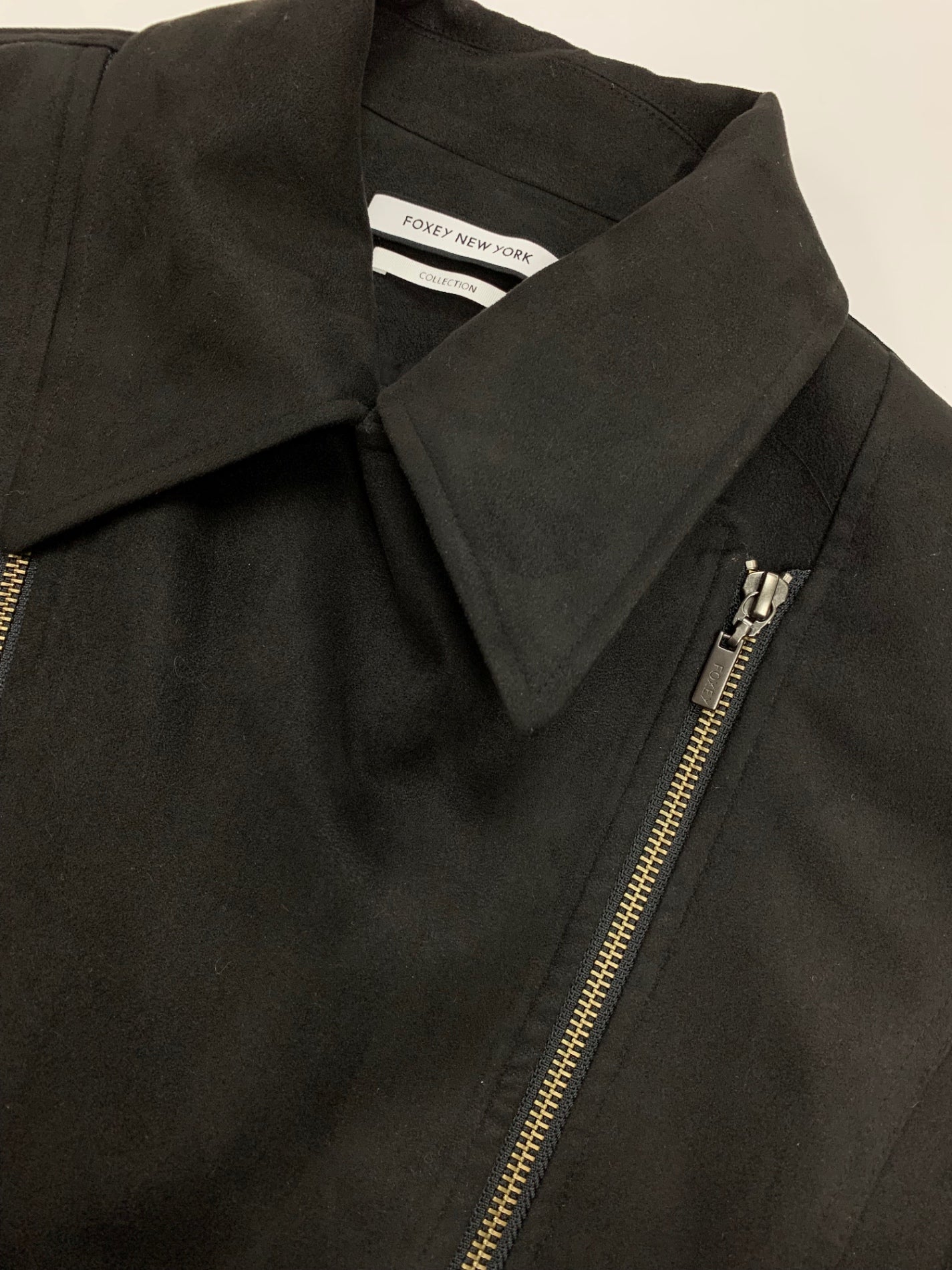 フォクシーニューヨーク collection Suede Jacket 39211 ジャケット 40 ブラック ITPE8UF048SE