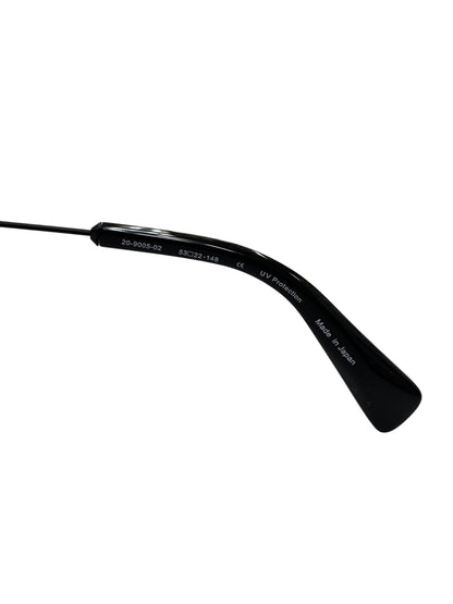 ヨウジヤマモト 20-9005 03 メガネ サングラス ブラック Limited Edition サイドフード フラットトップ ロゴ UVカット ITF4YPDIB2KK