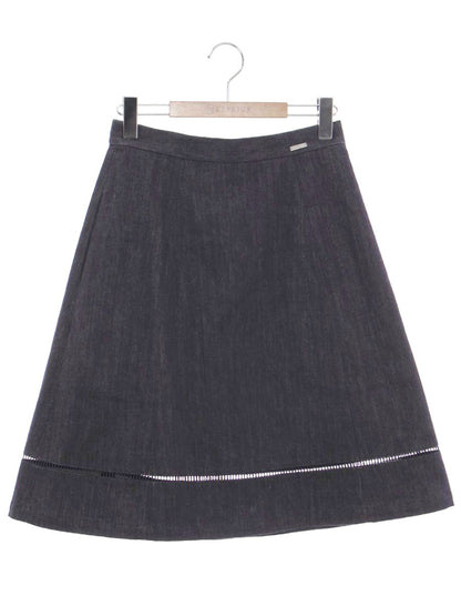 フォクシーニューヨーク スカート INDIGO 37031 38 ネイビー ITYCRLM0X6AH