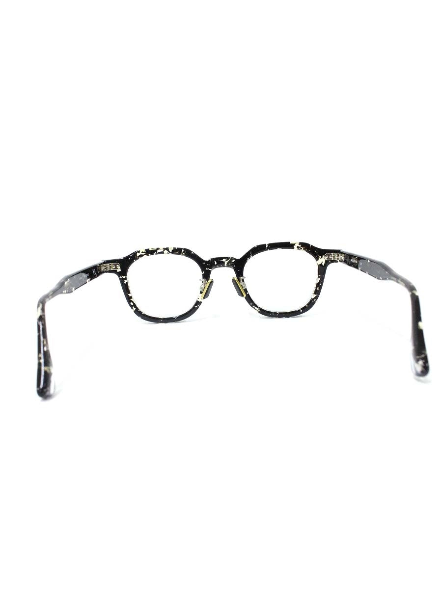 ワイズ 81-0025-2 メガネ ブラック/クリア セルフレーム フルリム ウェリントン ITA19JBFYIRC