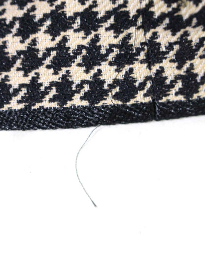 エムズグレイシー 千鳥柄ライン入りタックスカート 317524 40 ブラック/ベージュ フラワーモチーフ IT8TMZUFB3OE