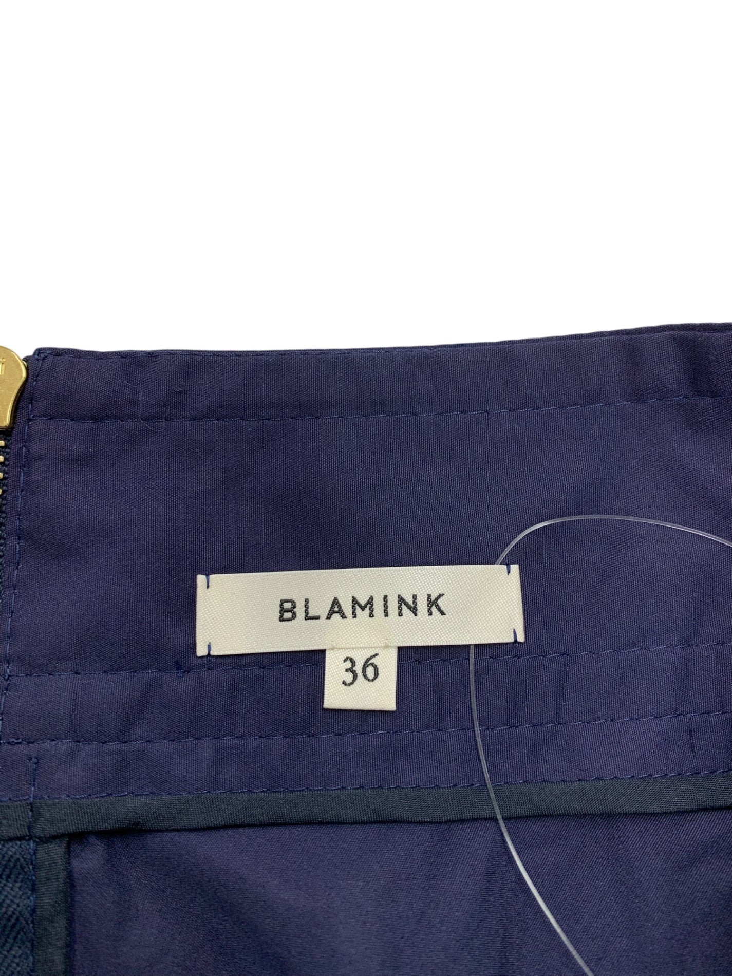 ブラミンク 7924-299-0055 スカート 36 ネイビー コットン シルク フレア ITFYSPOMGASR 【SALE】