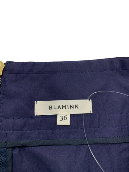 ブラミンク 7924-299-0055 スカート 36 ネイビー コットン シルク フレア ITFYSPOMGASR 【SALE】