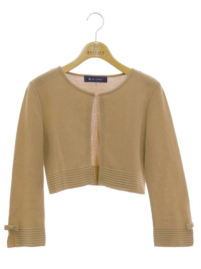 エムズグレイシー 428505 ボレロ 38 ブラウン カーディガン 袖リボン ITT885CZJAGK