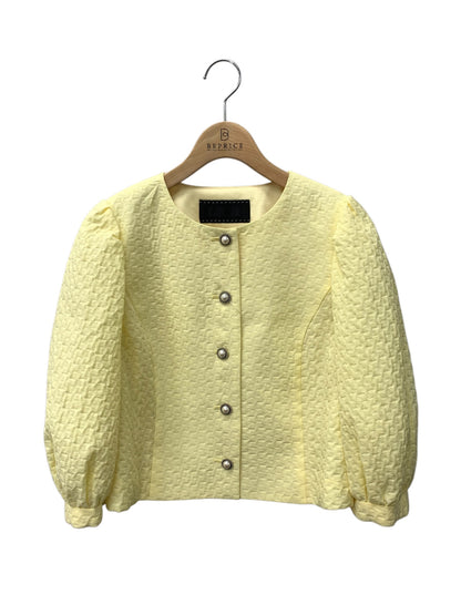 トゥービーシック ジオメトリックジャカードコンパクト ジャケット W5E02-323-60 40 イエロー ITDNJSJ9945W