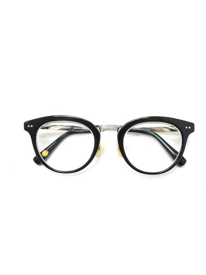 DIGNA Classic 916 メガネ ブラック シルバー コンビフレーム フルリム ボストンシェイプ 跳ね上げ式 IT8BG0BSPMKG