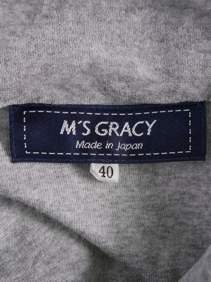 エムズグレイシー 014508 パーカー 40 グレー ジップアップ フリル ITPKWQVRA3JU