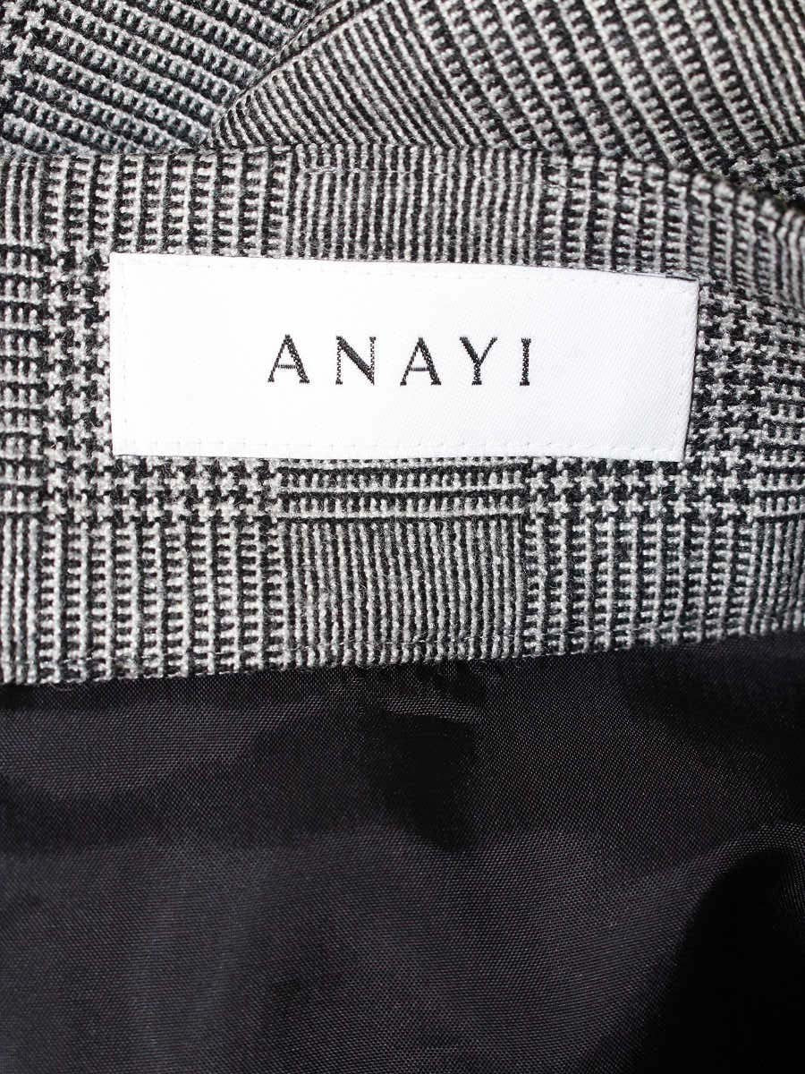 アナイ 101727-11-650-93-360 スカート 36 グレー 千鳥格子 フレア ITIT33IG2L7N