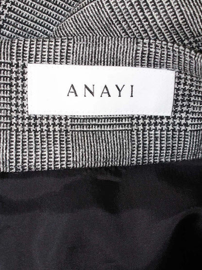 アナイ 101727-11-650-93-360 スカート 36 グレー 千鳥格子 フレア ITIT33IG2L7N