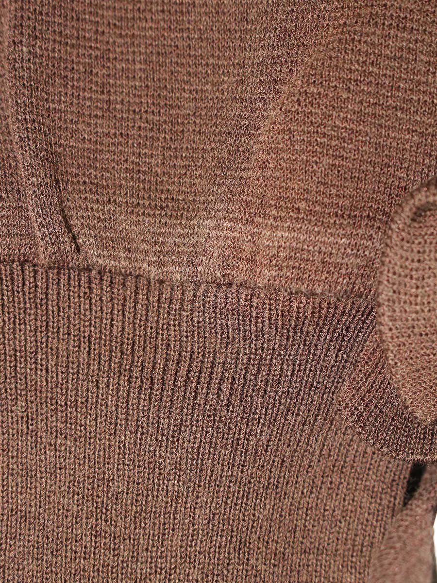 エムズグレイシー Sleeve Ribbon Knit 818516 ニット セーター 40 ブラウン ストレッチ ITTL11RDGBAM