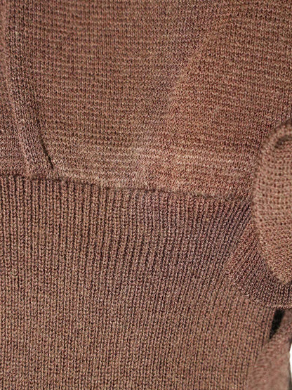 エムズグレイシー Sleeve Ribbon Knit 818516 ニット セーター 40 ブラウン ストレッチ ITTL11RDGBAM